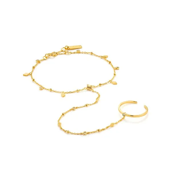 Gold Bohemia Hand Chain Bracelet Gray's Jewelers Bespoke Saint James, NY