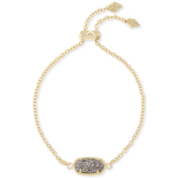 Elaina Gold Delicate Chain Bracelet in multi color Drusy Gray's Jewelers Bespoke Saint James, NY