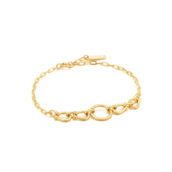 Gold Horseshoe Link Bracelet Gray's Jewelers Bespoke Saint James, NY