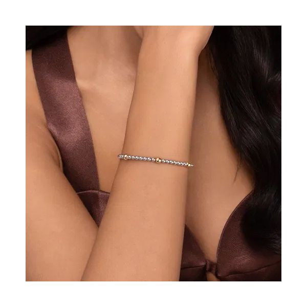14K Yellow Gold and 925 Sterling Silver Bujukan Split Bangle Bracelet Image 3 Gray's Jewelers Bespoke Saint James, NY