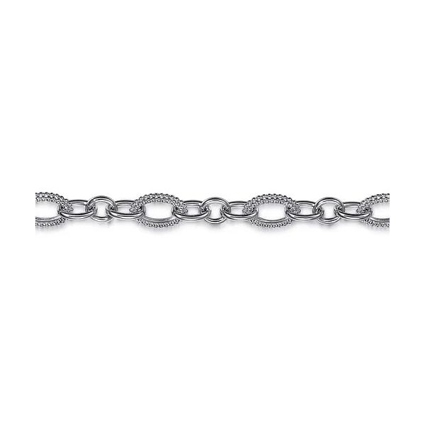 Sterling Silver Bujukan Link Chain Bracelet Image 2 Gray's Jewelers Bespoke Saint James, NY