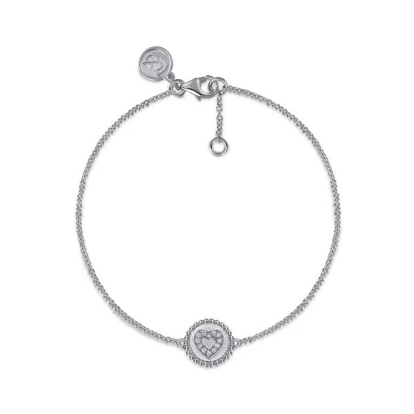 Sterling Silver Diamond Bujukan Heart Bracelet Gray's Jewelers Bespoke Saint James, NY