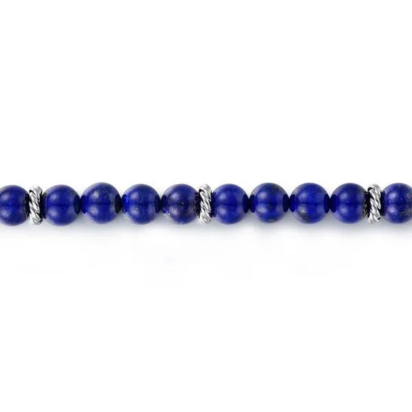 925 Sterling Silver Lapis Beads Bracelet Image 2 Gray's Jewelers Bespoke Saint James, NY