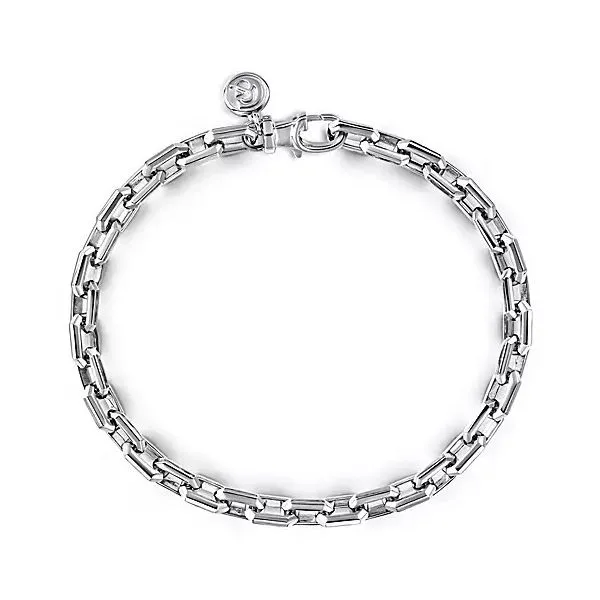 Sterling Silver Faceted Chain Bracelet Gray's Jewelers Bespoke Saint James, NY