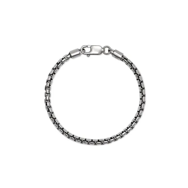 Beck Sterling Silver Round Box Chain Bracelet Gray's Jewelers Bespoke Saint James, NY