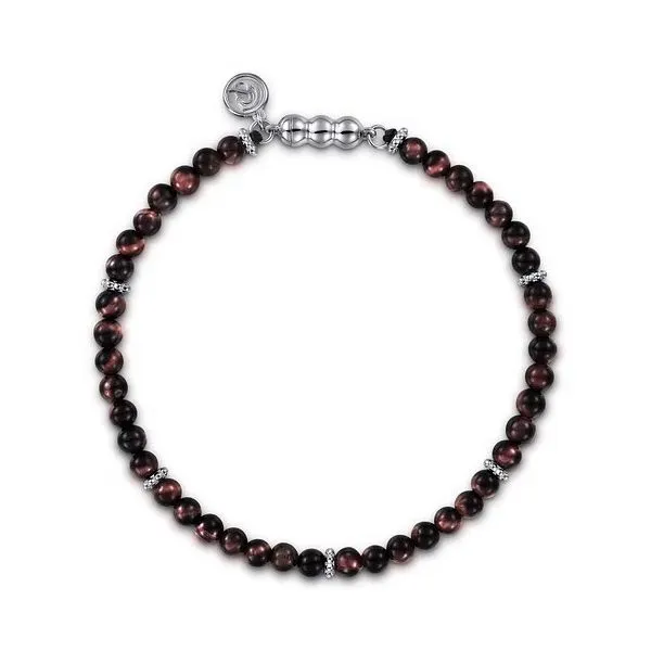 Sterling Silver and 4MM Tiger Eye Beaded Bracelet Gray's Jewelers Bespoke Saint James, NY