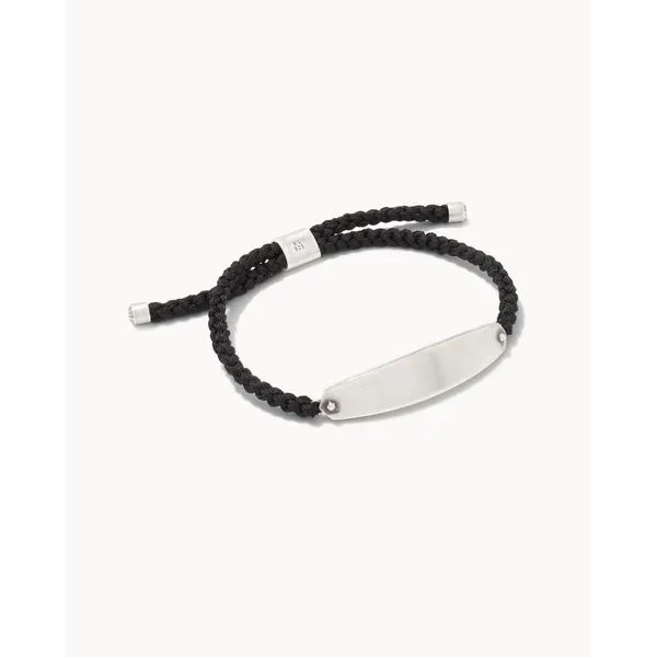 Robert Corded Bracelet Oxidized Silver Black M Gray's Jewelers Bespoke Saint James, NY