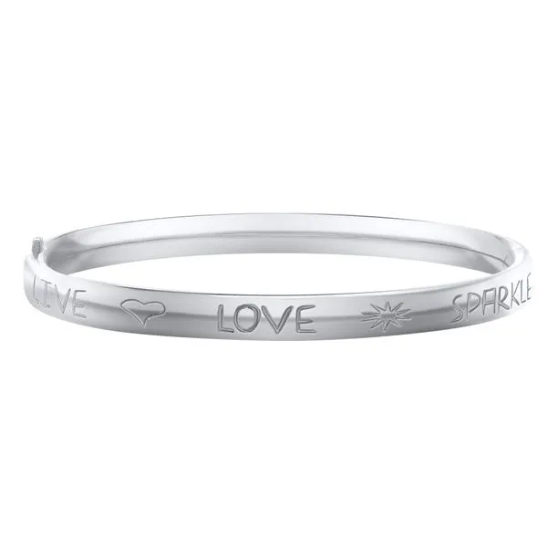 Childrens Sterling Silver Live Love Sparkle Bracelet Gray's Jewelers Bespoke Saint James, NY