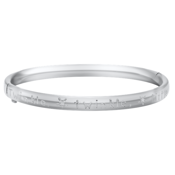 Childrens Sterling Silver Twinkle Twinkle Little Star Bangle Gray's Jewelers Bespoke Saint James, NY