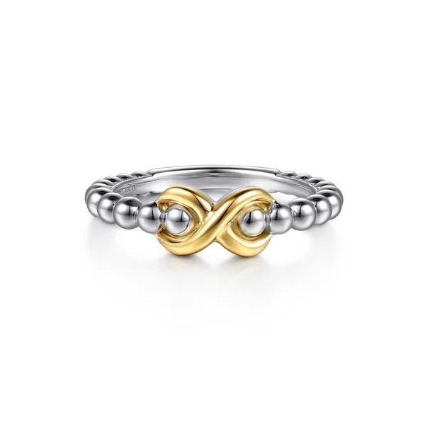 14K Yellow Gold and 925 Sterling Silver Bujukan Infinity Ring Gray's Jewelers Bespoke Saint James, NY