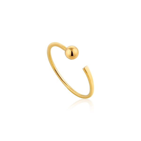 Gold Orbit Flat Adjustable Ring Gray's Jewelers Bespoke Saint James, NY