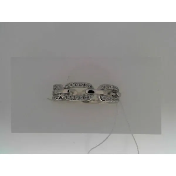 Sterling Silver Ring with CZ Links Gray's Jewelers Bespoke Saint James, NY