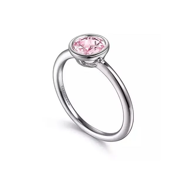 Sterling Silver Pink Zircon Ring Image 2 Gray's Jewelers Bespoke Saint James, NY