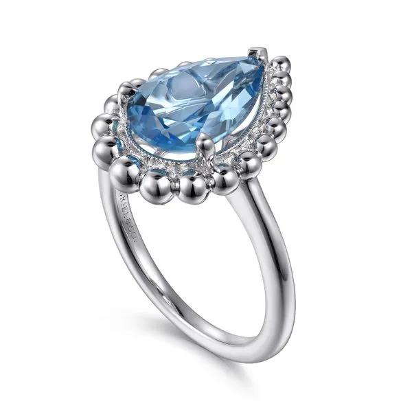 Sterling Silver Bujukan Swiss Blue Topaz Ring Image 3 Gray's Jewelers Bespoke Saint James, NY
