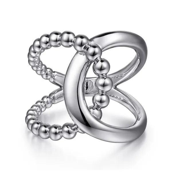 Sterling Silver Bujukan Interlocking Wide Band Ring Gray's Jewelers Bespoke Saint James, NY