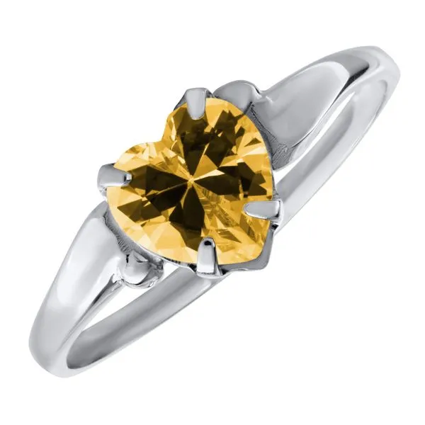 Childrens Sterling Silver Birthstone Heart Ring Gray's Jewelers Bespoke Saint James, NY