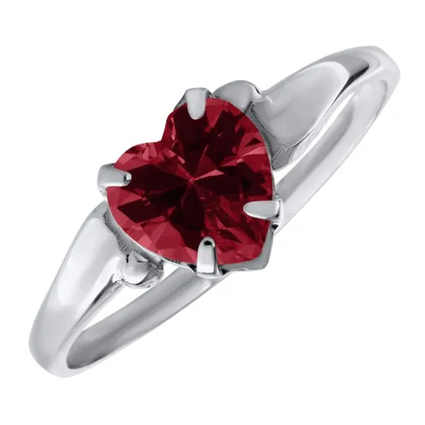 Childrens Sterling Silver Birthstone Heart Ring Gray's Jewelers Bespoke Saint James, NY