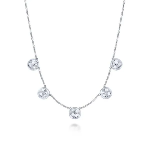 925 Sterling Silver Hammered Sand Blast Necklace Gray's Jewelers Bespoke Saint James, NY