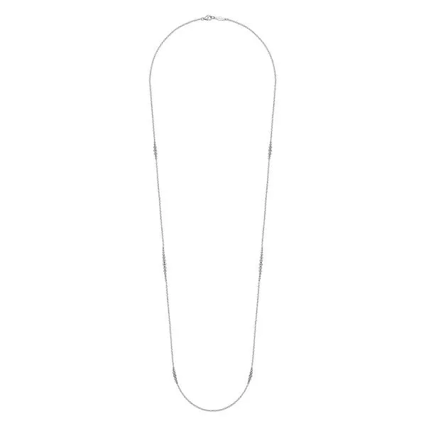 Sterling Silver Station Necklace Image 2 Gray's Jewelers Bespoke Saint James, NY