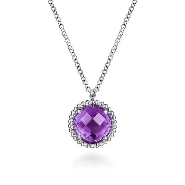 Sterling Silver Bujukan Amethyst Pendant Necklace Gray's Jewelers Bespoke Saint James, NY