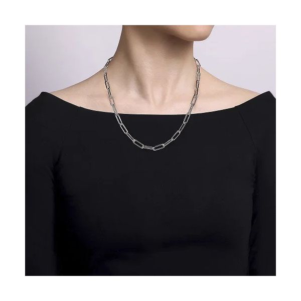 Sterling Silver Y Chain Bujukan Necklace Image 3 Gray's Jewelers Bespoke Saint James, NY