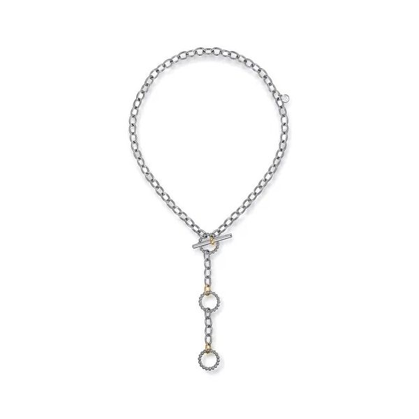 Sterling Silver and 14K Yellow Gold Bujukan Link Necklace Image 2 Gray's Jewelers Bespoke Saint James, NY