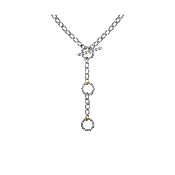 Sterling Silver and 14K Yellow Gold Bujukan Link Necklace Gray's Jewelers Bespoke Saint James, NY