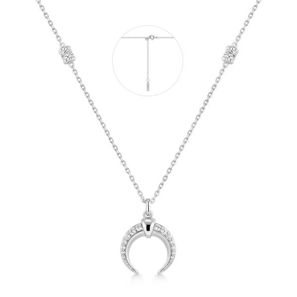 Silver Reversible Horn Necklace Gray's Jewelers Bespoke Saint James, NY