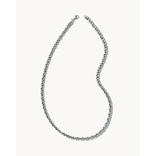 Beck Rope Chain Necklace in Oxidized Sterling Silver Gray's Jewelers Bespoke Saint James, NY