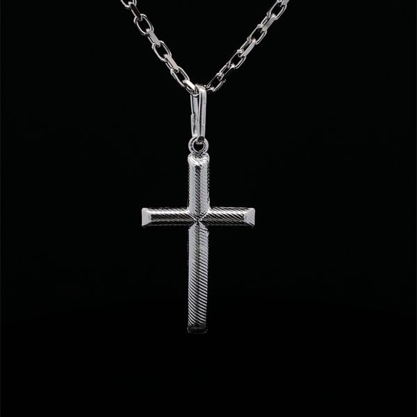 Sterling Silver Cross Charm Gray's Jewelers Bespoke Saint James, NY