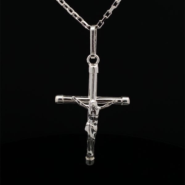 Sterling Silver Crucifix Charm Gray's Jewelers Bespoke Saint James, NY