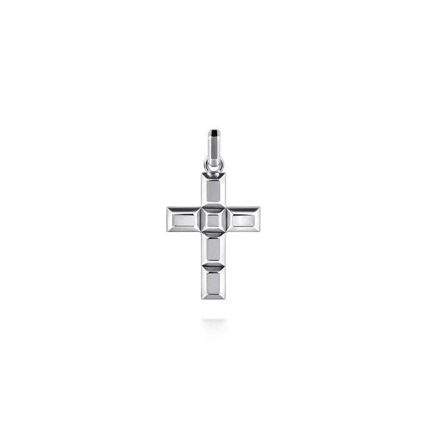 Sterling Silver Geometric Cross Pendant Gray's Jewelers Bespoke Saint James, NY