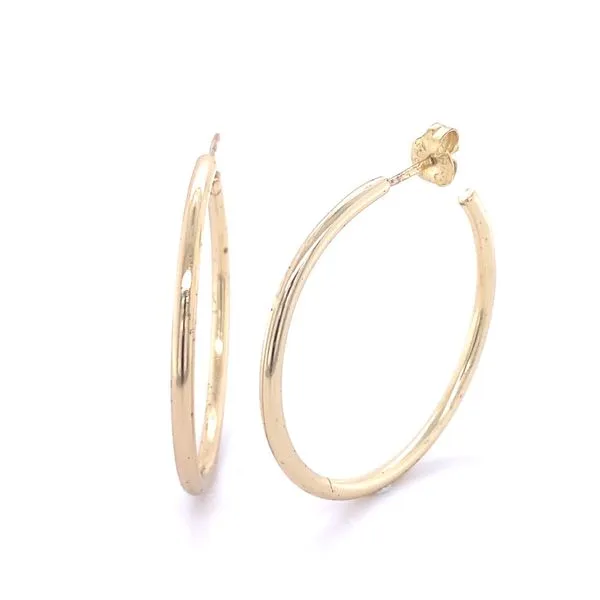 GOLD OVER STERLING SILVER .925 HOOP EARRING Gray's Jewelers Bespoke Saint James, NY