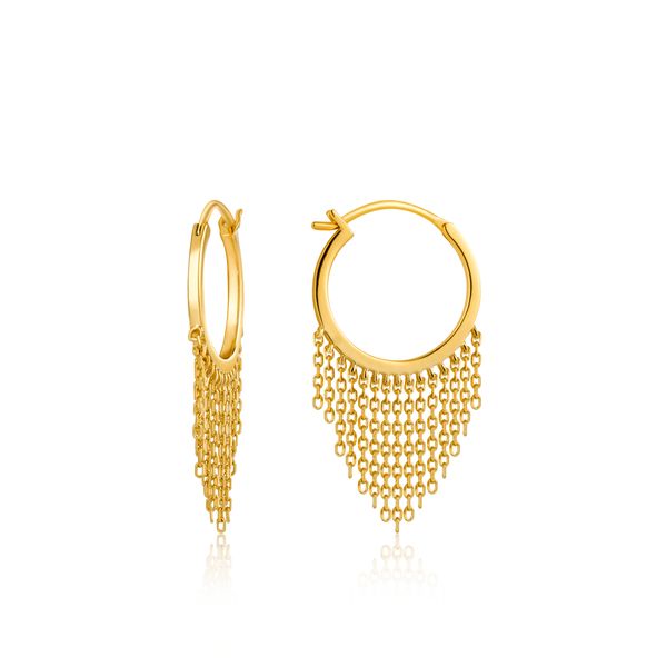 Gold Fringe Fall Earrings Gray's Jewelers Bespoke Saint James, NY