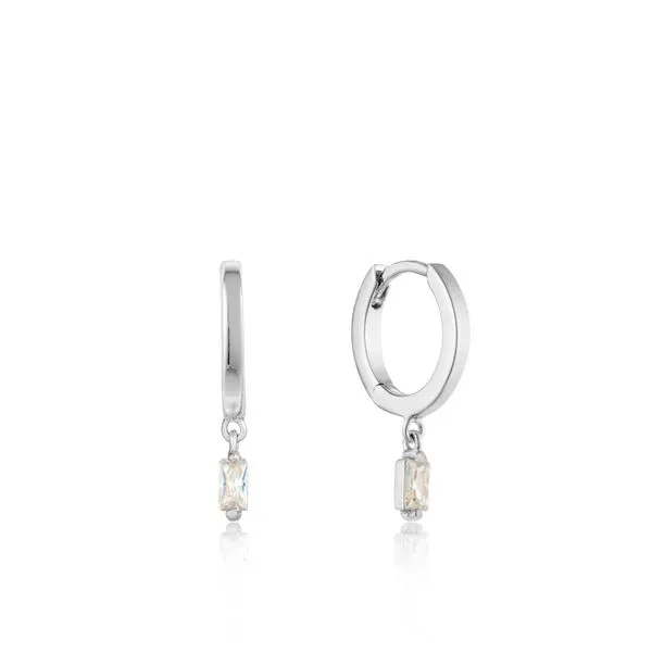 Silver Glow Huggie Hoops Gray's Jewelers Bespoke Saint James, NY