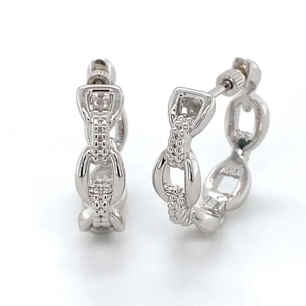 Sterling Silver Bujukan Oval Link Hoop Earrings Gray's Jewelers Bespoke Saint James, NY
