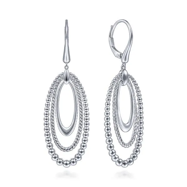 Sterling Silver Bujukan and Rope Drop Earrings Gray's Jewelers Bespoke Saint James, NY