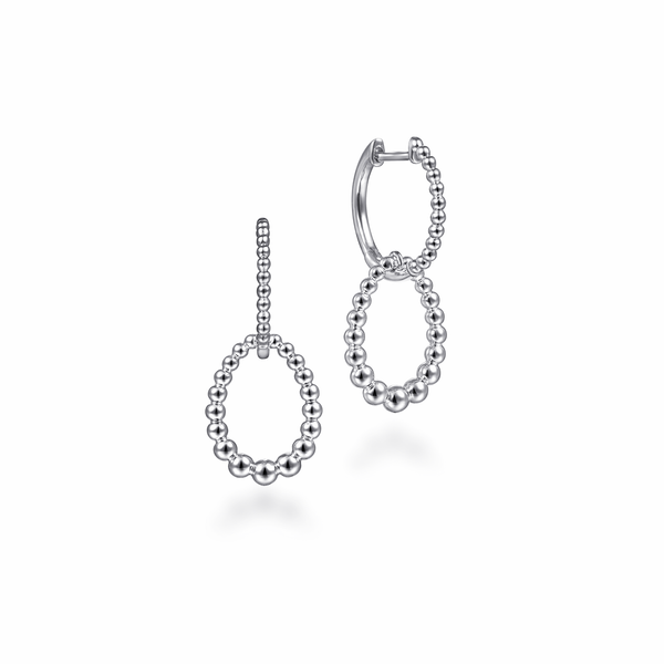 Sterling Silver Bujukan Huggie Drop Earrings Gray's Jewelers Bespoke Saint James, NY