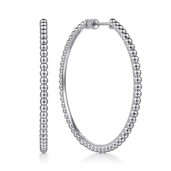 Sterling Silver Bujukan 50mm Classic Hoop Earrings Gray's Jewelers Bespoke Saint James, NY