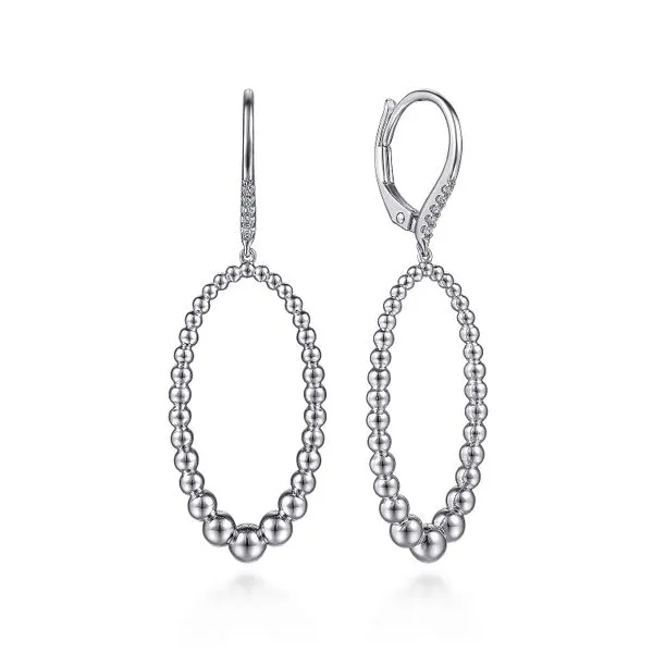 Sterling Silver Bujukan White Sapphire Drop Earrings Gray's Jewelers Bespoke Saint James, NY