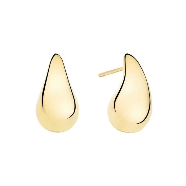 Sterling Silver Gold Plated Tear Drop Earrings Gray's Jewelers Bespoke Saint James, NY