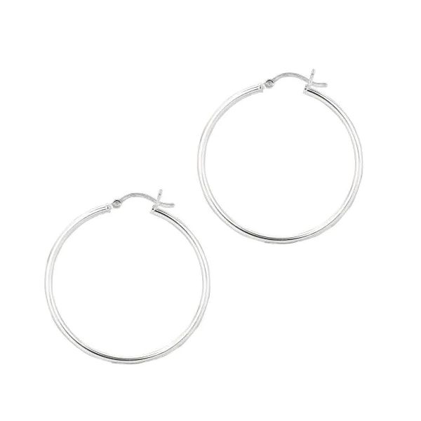 Sterling Silver Hoop Earrings Gray's Jewelers Bespoke Saint James, NY