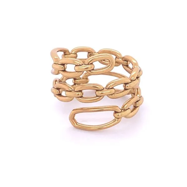 Ryder Wrap Ring Vintage Gold Metal Gray's Jewelers Bespoke Saint James, NY