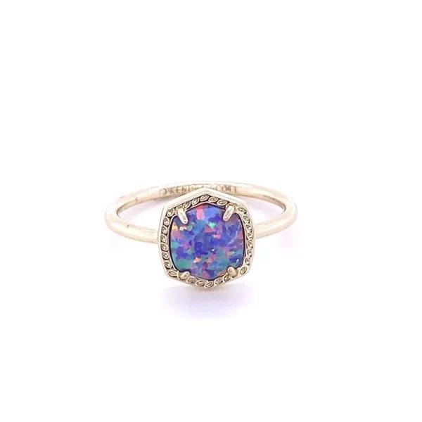 Davie Ring Gold Lavender Opal Gray's Jewelers Bespoke Saint James, NY