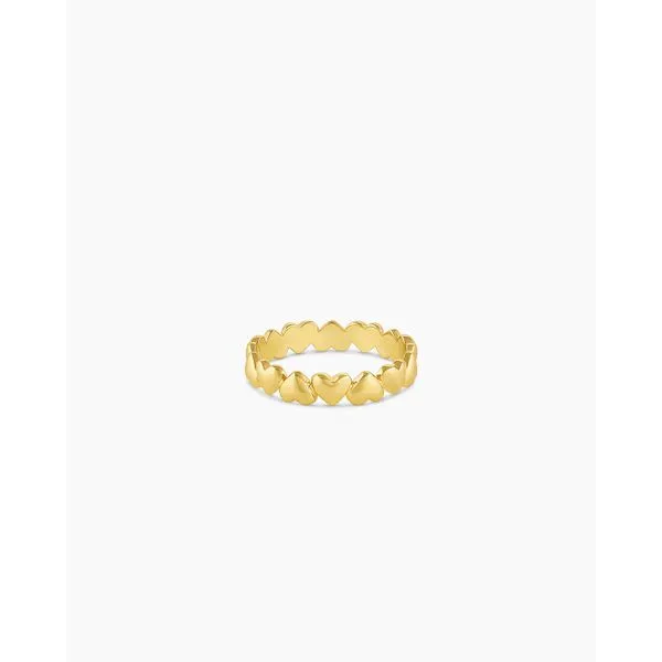 Lou Yellow Gold Plated Heart Ring Gray's Jewelers Bespoke Saint James, NY