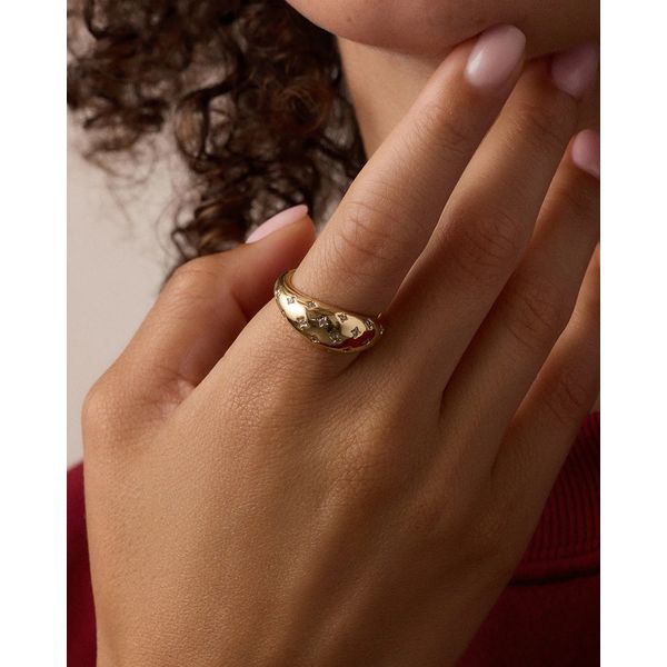 18K Yellow Gold Plated Celeste Ring Image 2 Gray's Jewelers Bespoke Saint James, NY