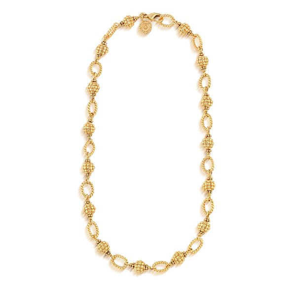 18K Yellow Gold Plated Brass Berry & Bead Chain Gray's Jewelers Bespoke Saint James, NY
