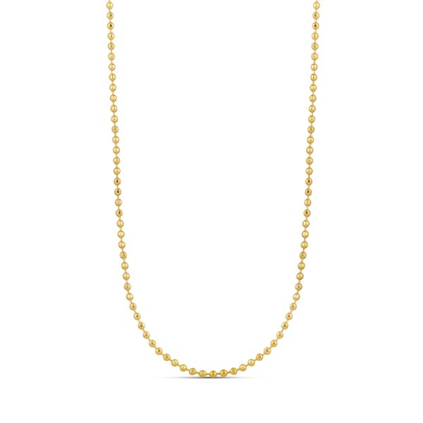 14K Yellow Gold Plated Diamond-Cut Ball Chain Gray's Jewelers Bespoke Saint James, NY
