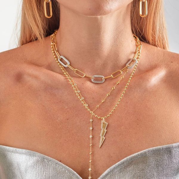 18K Yellow Gold Plated Ball Chain Image 2 Gray's Jewelers Bespoke Saint James, NY