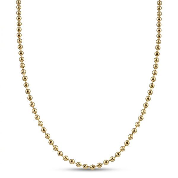 18K Yellow Gold Plated Ball Chain Gray's Jewelers Bespoke Saint James, NY